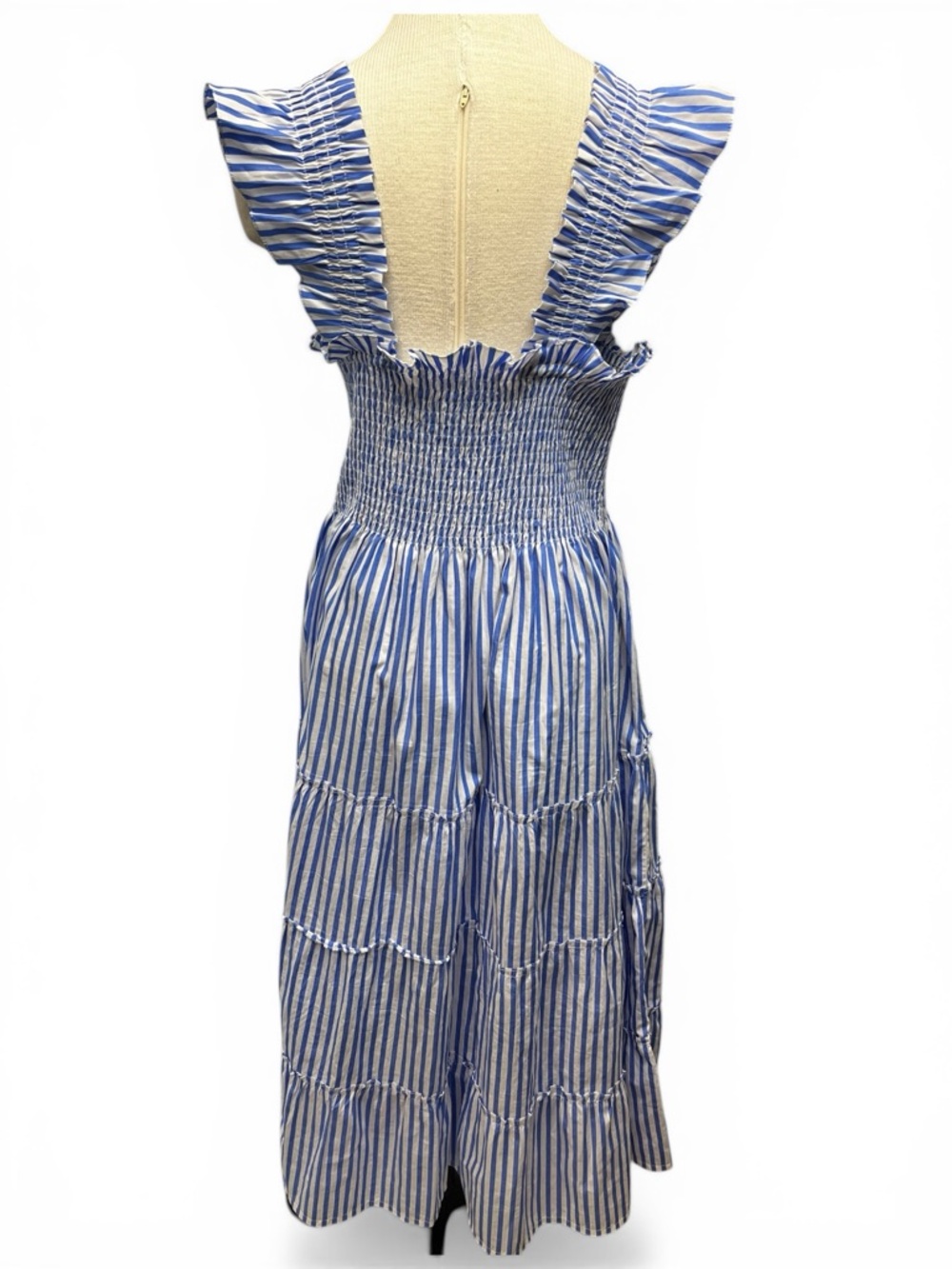 Hill House Ellie A-line Nap Dress Women Large in Blue and White Stripes - Picture 4 of 4